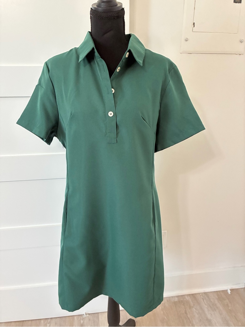 Classic Green Polo Shirt Dress